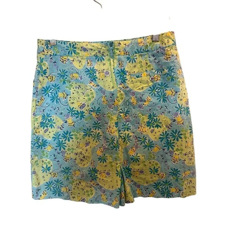 Vintage Lilly Pulitzer green blue sea skort size 6